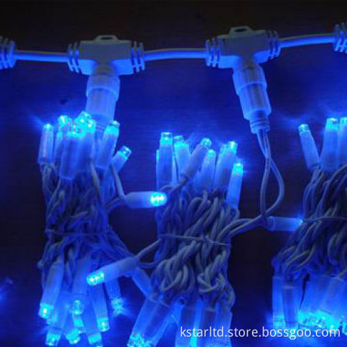 2 x 5m Christmas Curtain Light with 600 Blue LED Per Set, Rubber or PVC Cable, Outdoor Use